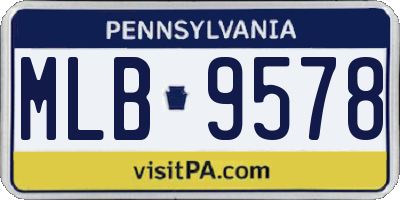PA license plate MLB9578