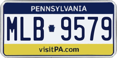 PA license plate MLB9579