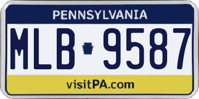 PA license plate MLB9587