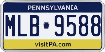 PA license plate MLB9588