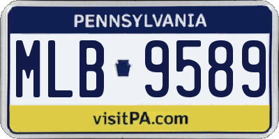 PA license plate MLB9589