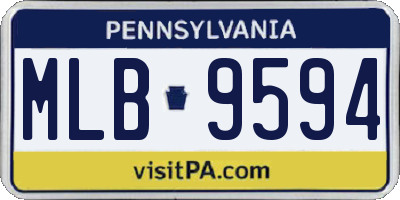PA license plate MLB9594