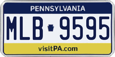PA license plate MLB9595