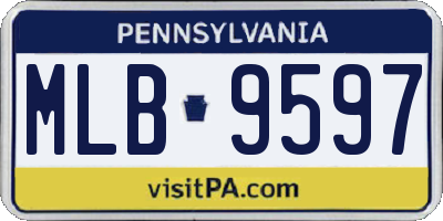 PA license plate MLB9597