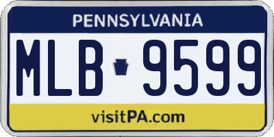 PA license plate MLB9599