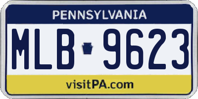 PA license plate MLB9623