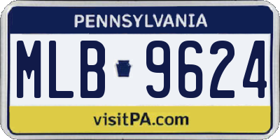 PA license plate MLB9624