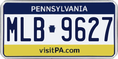 PA license plate MLB9627