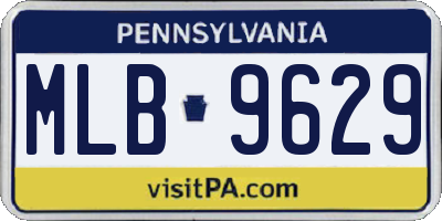 PA license plate MLB9629