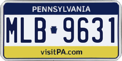 PA license plate MLB9631