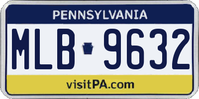 PA license plate MLB9632