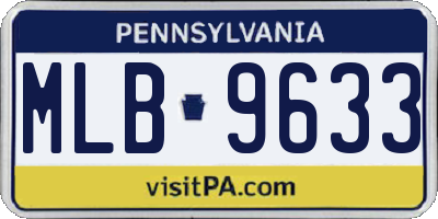 PA license plate MLB9633