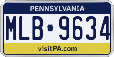 PA license plate MLB9634