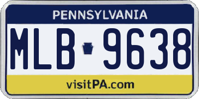 PA license plate MLB9638
