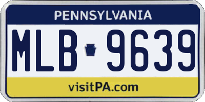 PA license plate MLB9639