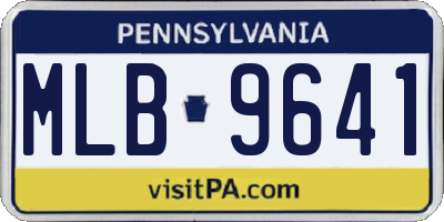 PA license plate MLB9641