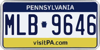 PA license plate MLB9646