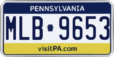 PA license plate MLB9653