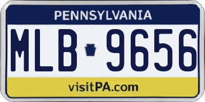 PA license plate MLB9656