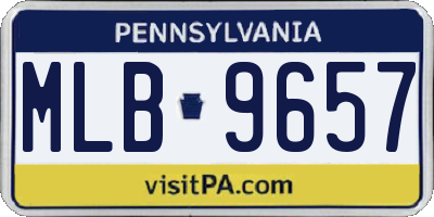 PA license plate MLB9657