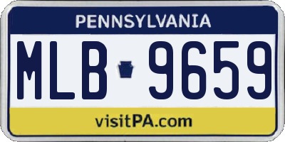 PA license plate MLB9659