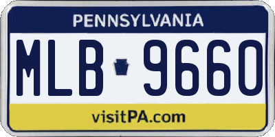 PA license plate MLB9660
