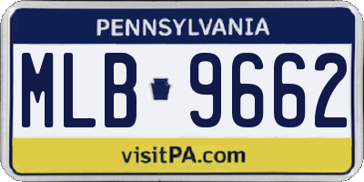 PA license plate MLB9662
