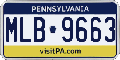 PA license plate MLB9663