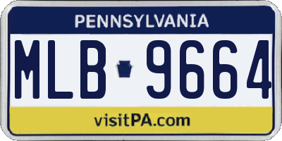 PA license plate MLB9664