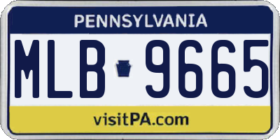 PA license plate MLB9665