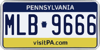PA license plate MLB9666