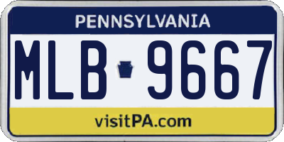 PA license plate MLB9667