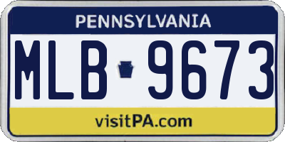 PA license plate MLB9673