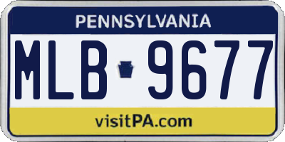 PA license plate MLB9677