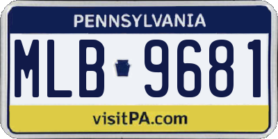 PA license plate MLB9681