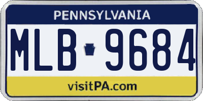 PA license plate MLB9684