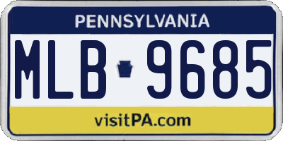 PA license plate MLB9685