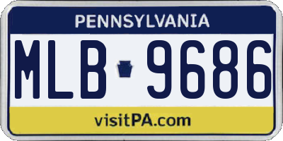 PA license plate MLB9686