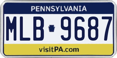 PA license plate MLB9687