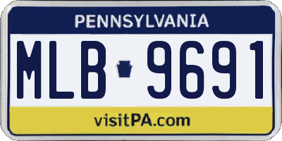 PA license plate MLB9691