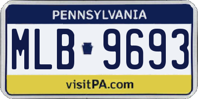 PA license plate MLB9693