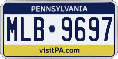 PA license plate MLB9697