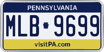 PA license plate MLB9699