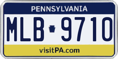 PA license plate MLB9710