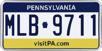 PA license plate MLB9711