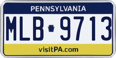 PA license plate MLB9713