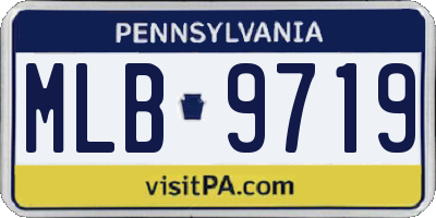 PA license plate MLB9719