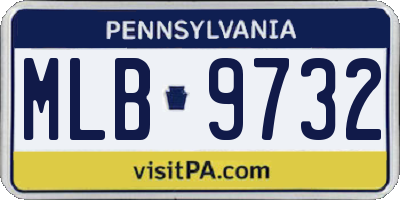 PA license plate MLB9732