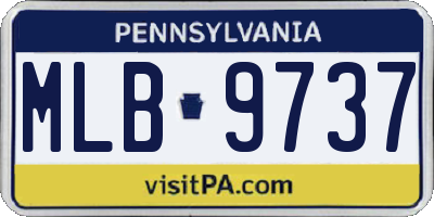 PA license plate MLB9737