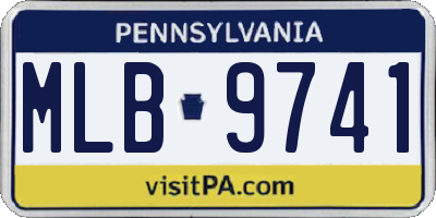 PA license plate MLB9741